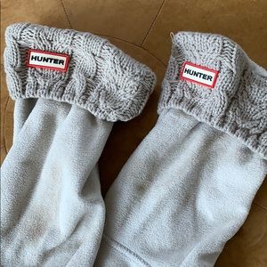 Hunter Boot Fleece Socks (light grey)